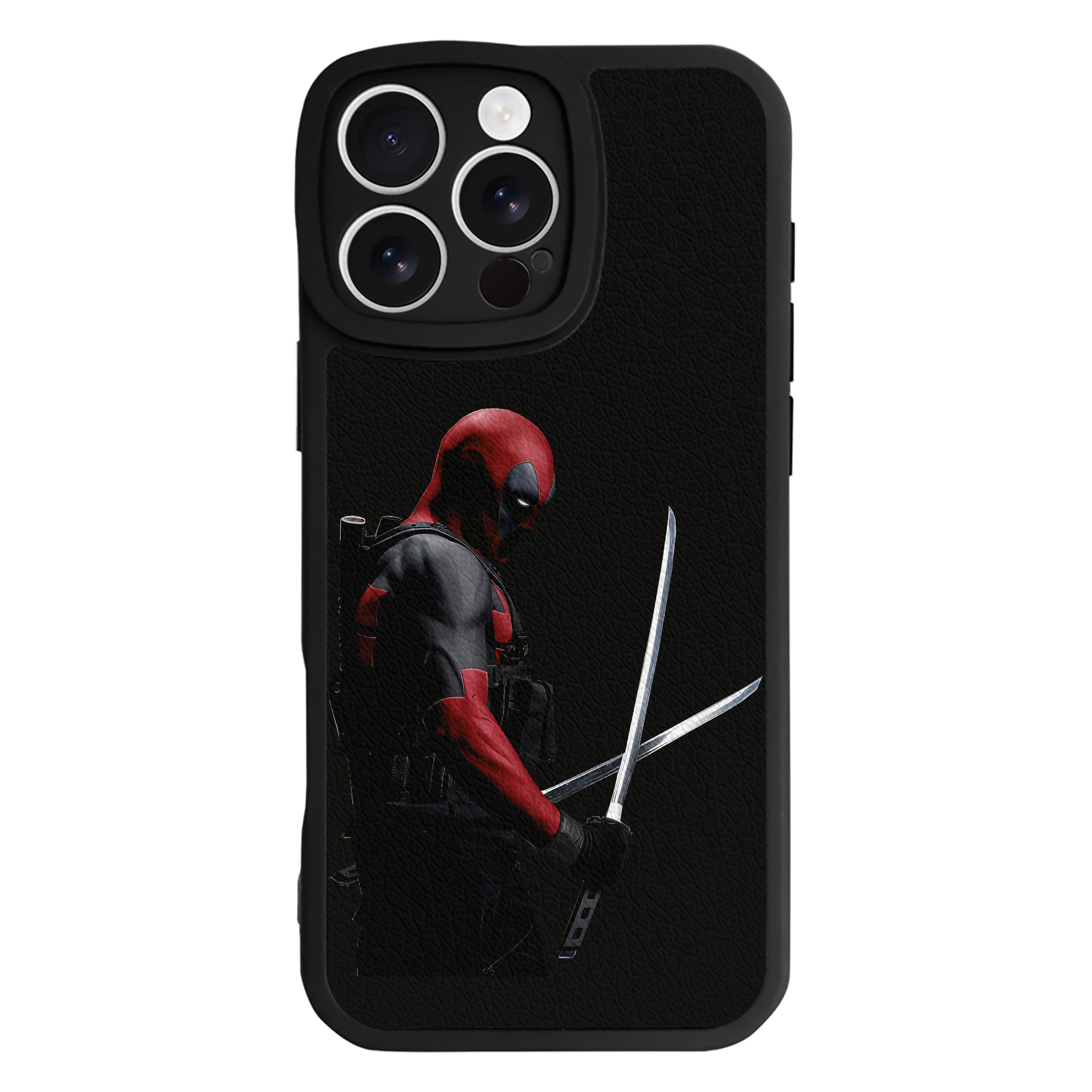 （画像用） Deadpool デッドプール 【iPhone 16シリーズ対応】シリコンスマホケース（レザー調） 材質：シリコン